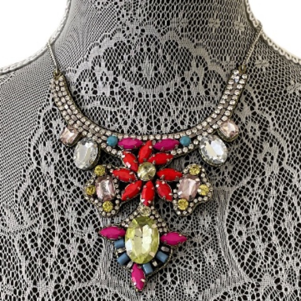 Floral Bib Necklace